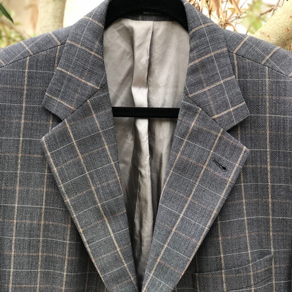 NW Hugo Boss 🇺🇸 Made Plaid Sport Coat, Sz 46L - Picture 3 of 13